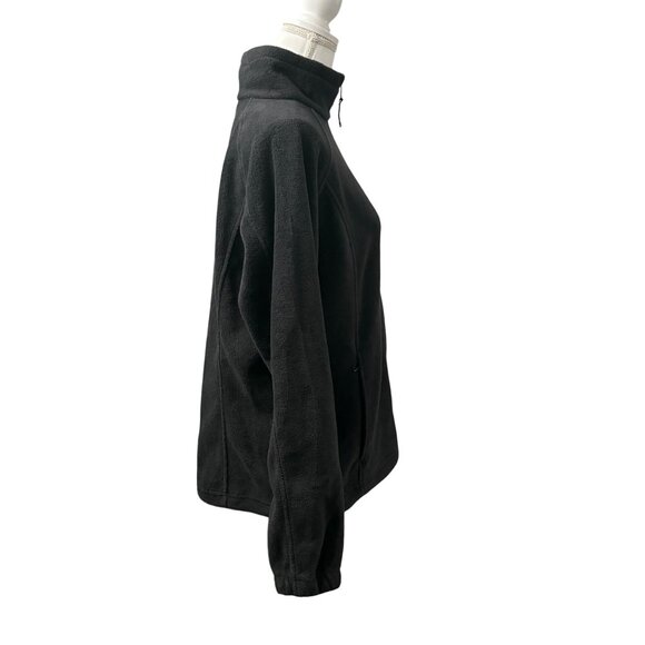 Columbia Womens Black Full-Zip Fleece JacketXL Lightweight Warm Sweater - Picture 4 of 12